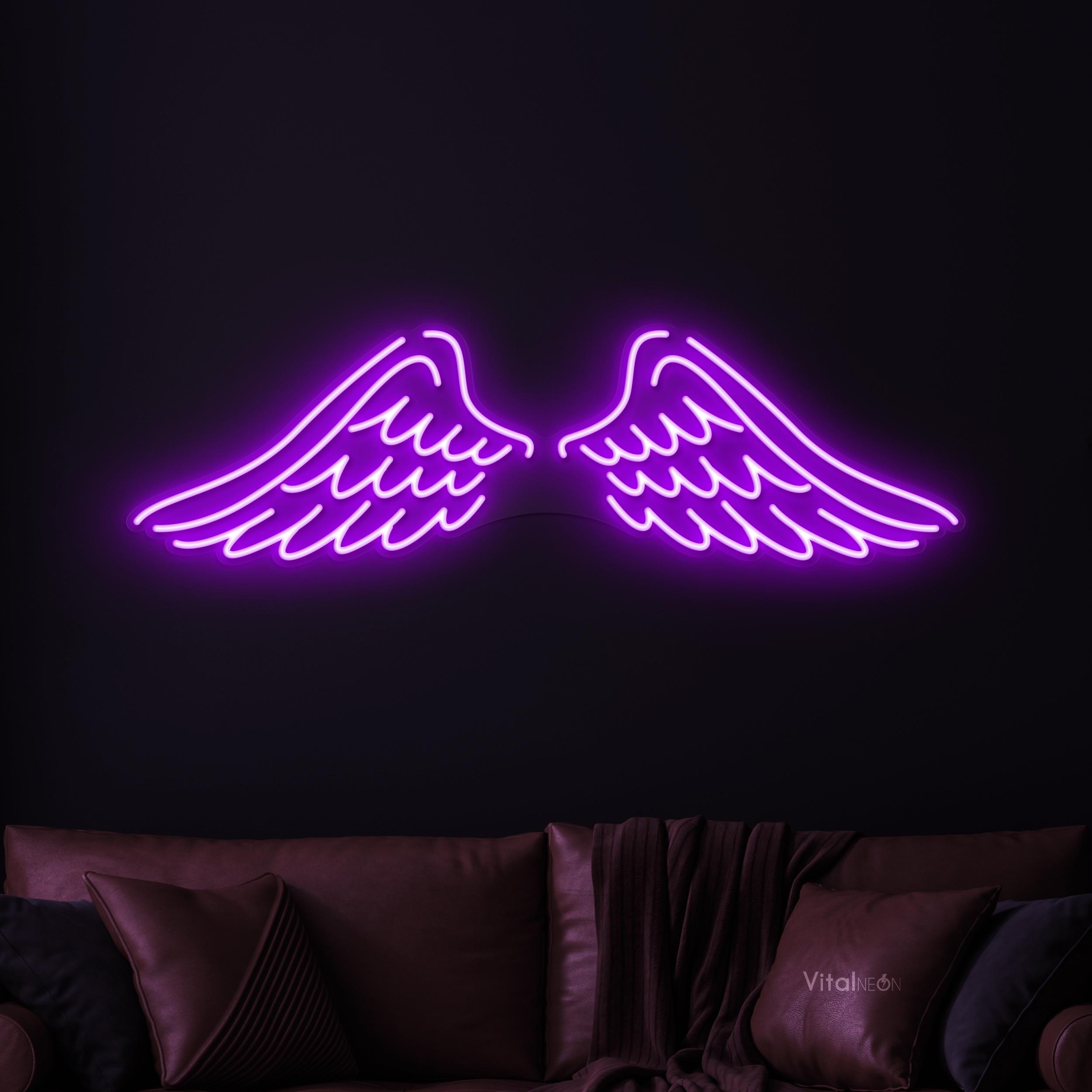 羽根飾りの天使の羽根 LED ネオンサイン、カスタムパーティー TV 発売