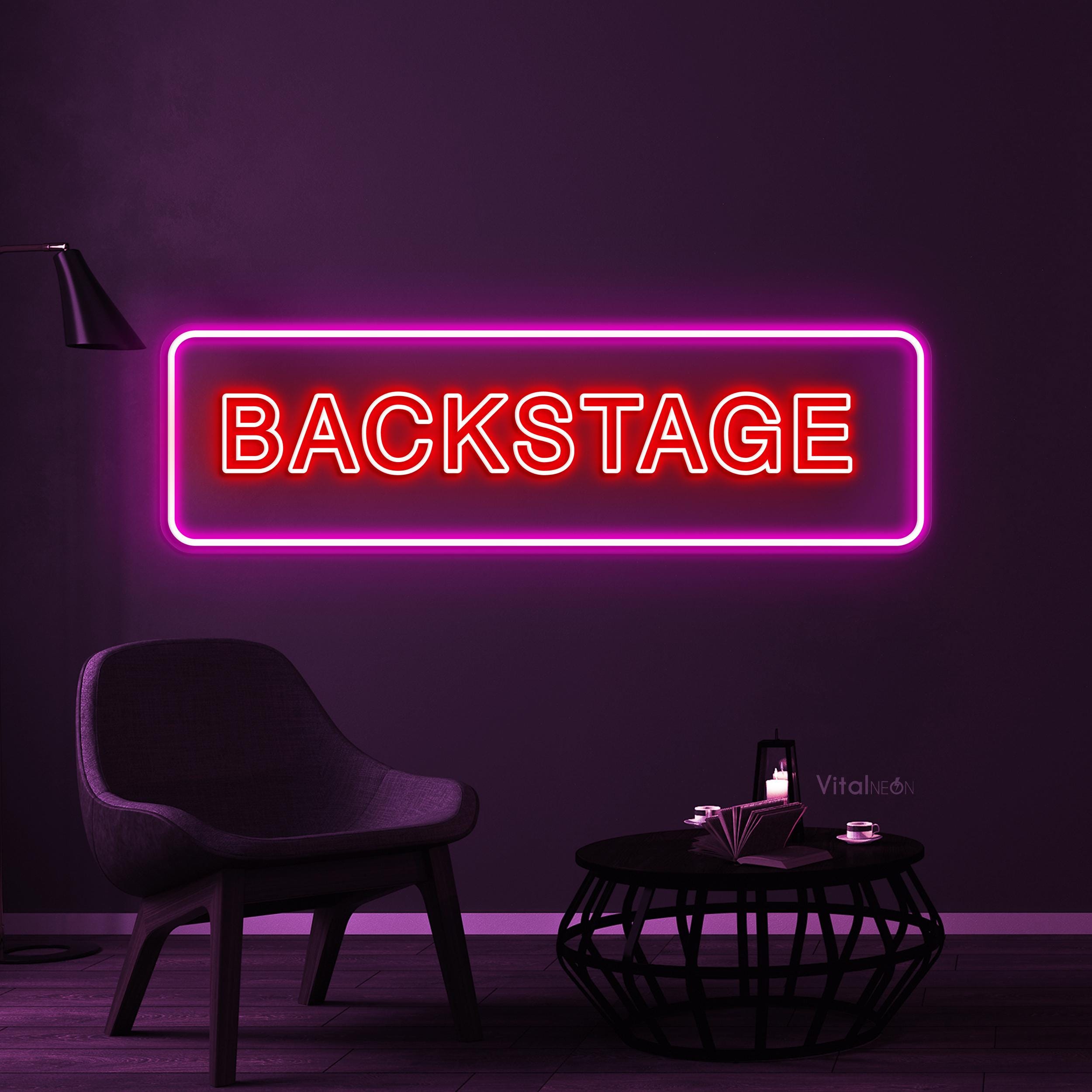Backstage LED Neon Sign, Theater Decor, Personalized Wall Art - Etsy