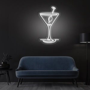 Martini Glass Neon Sign for Bars & Restaurantscustom Neon - Etsy