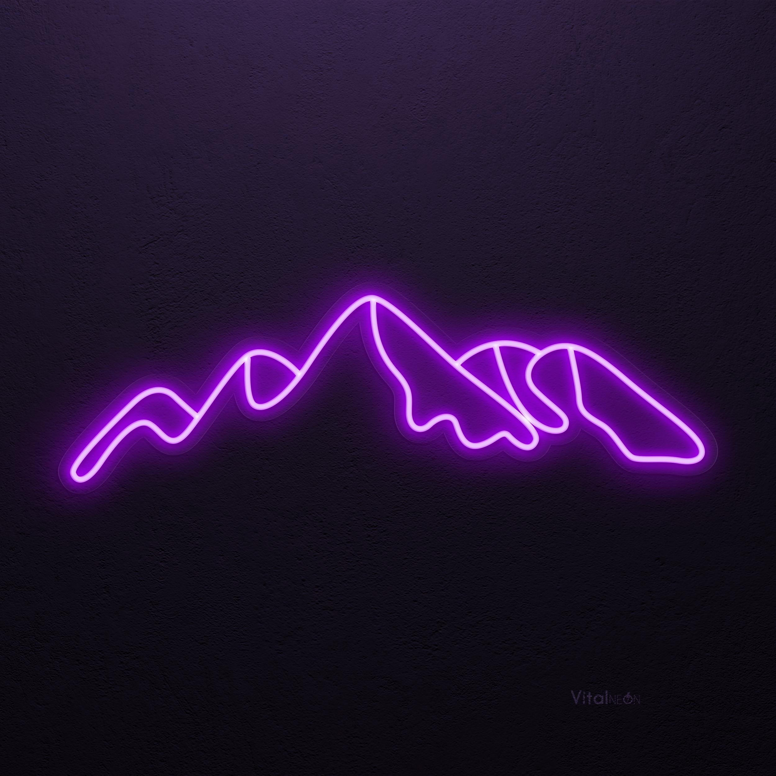 Customizable Mountain Neon Sign, LED Wall Art - Etsy
