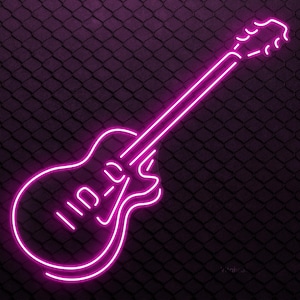 Guitar Neon Sign, Guitar LED Light, Live Guitar Wall Art, Electric Guitar Wall Decor, Music Live Decor, DJ Room Neon Sign, Rock Guitar Light