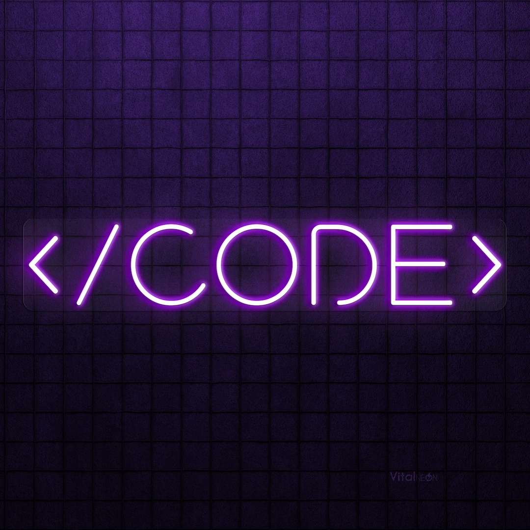 Code Neon Sign, Code Led Light, Gamer Room Wall Art, Coding Wall Decor ...