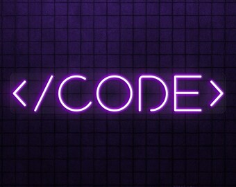 Code Neon Sign, Code Led Light, Gamer Room Wall Art, Coding Wall Decor, Programmer Led Sign, Tech Office Neon Light, Developer Neon Gift