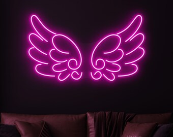 Angel Wings LED Neon Sign, Party Wall Decor - Etsy