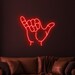 Shaka Hand LED Neon Sign, Chill Vibe Wall Decor - Etsy