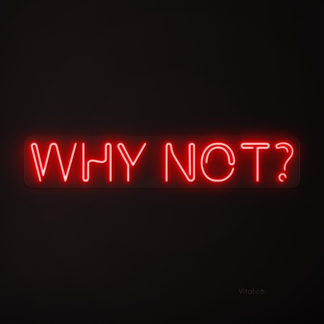 Why Not? Neon Sign LED Wall Decor Bedroom Office Studio Home Bar Gift ...