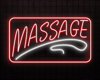 Massage Neon Sign, Spa Beauty Salon Light, Wellness Studio Decor, Therapy Treatment Room, Storefront Window Sign, Business Opening Gift
