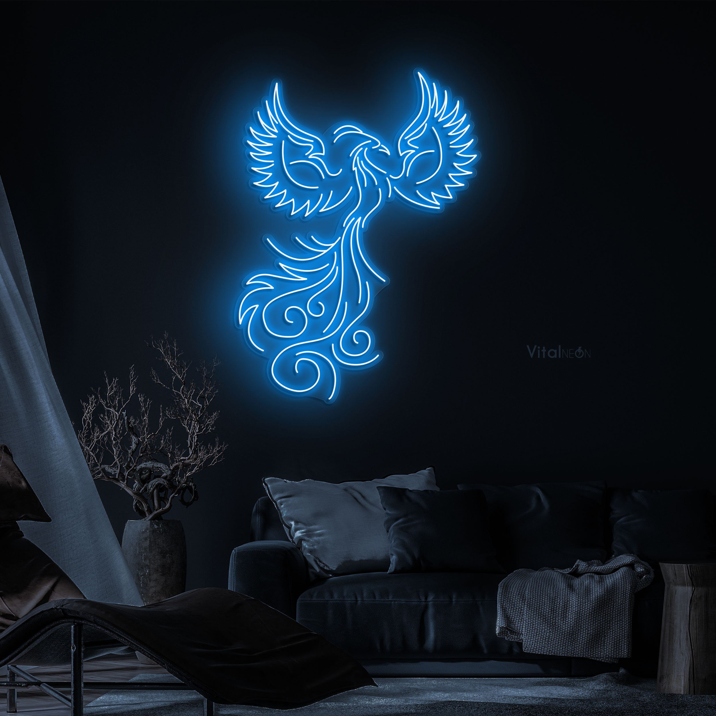 Phoenix Neon Sign, Phoenix LED Wall Art, Phoenix Led Sign