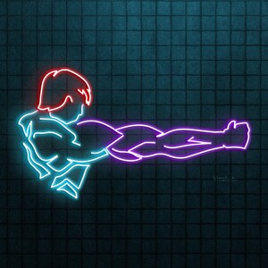 Bodybuilder Neon Signs, Bodybuilder LED Light, Gym Wall Decor, Flexing Man Wall Art, Workout Room Neon Light, Gift For Bodybuilding Lover
