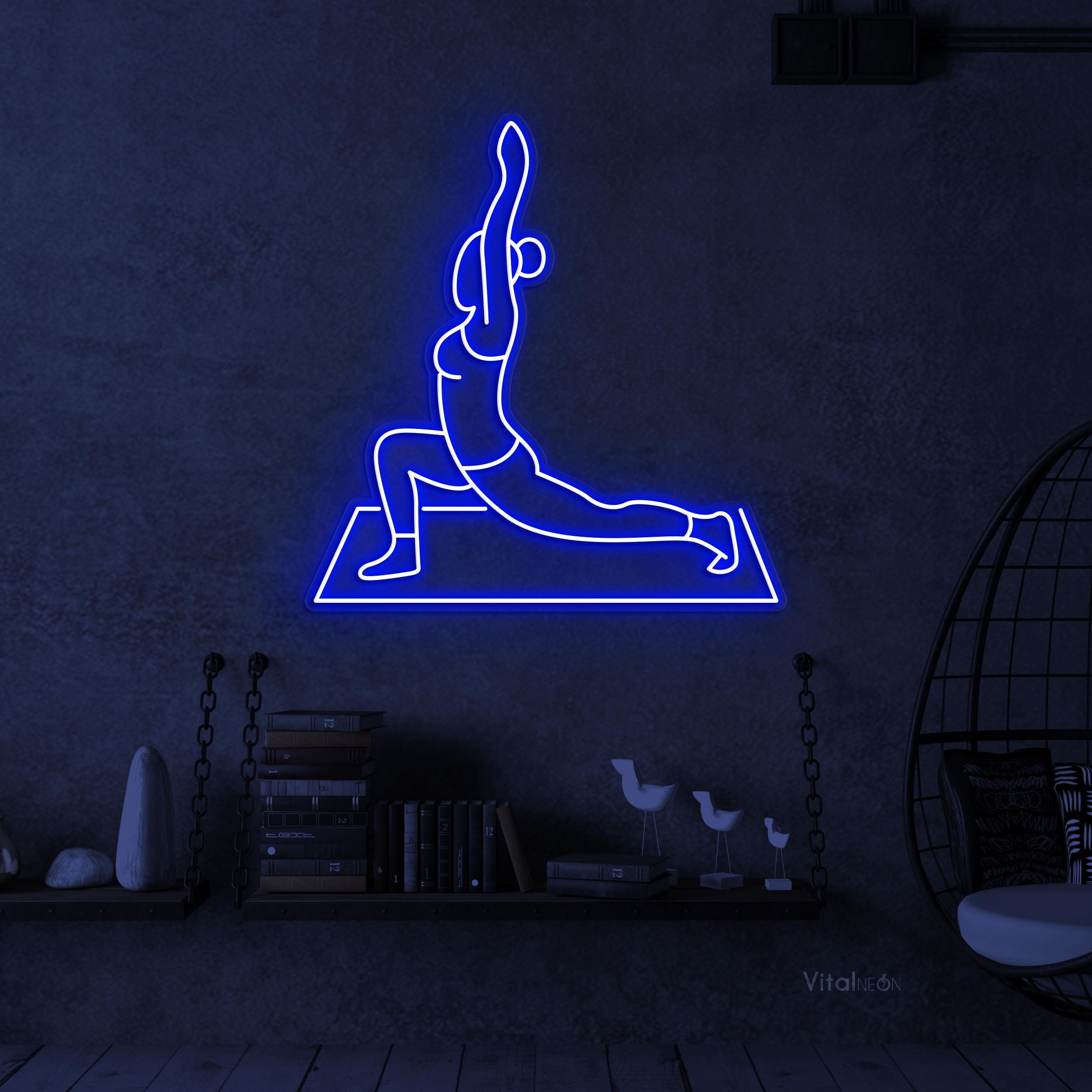 Néon LED Yoga - Décoration Murale Pose De Yoga, Néon Fitness
