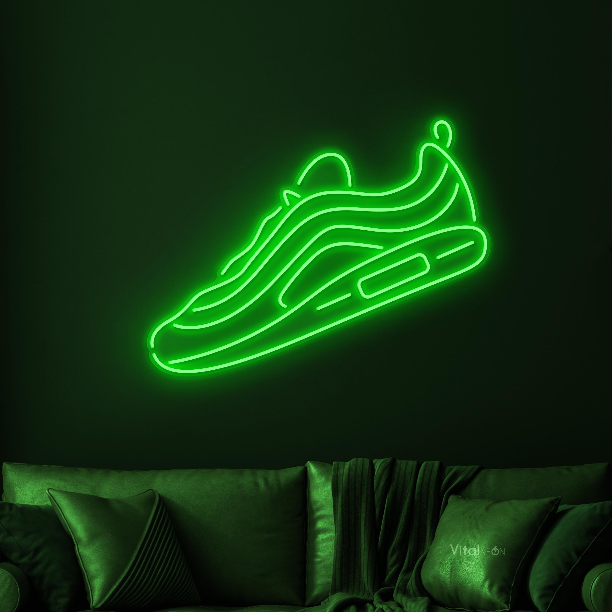 スニーカーネオンサイン、スニーカーLEDライト、靴部屋の壁装飾