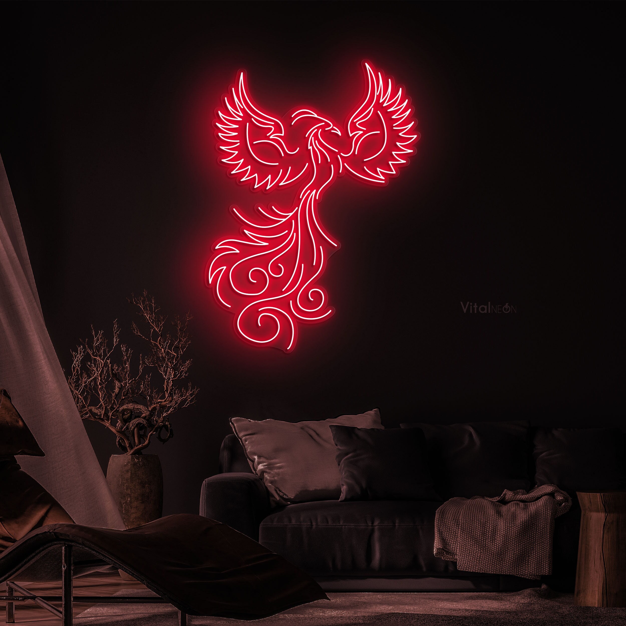 Phoenix Neon Sign, Phoenix LED Wall Art, Phoenix Led Sign