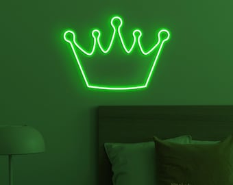 Crown LED Neon Sign, Queen Wall Decor, Business Gift - Etsy