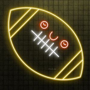 Football Neon Sign, Football LED Light, American Football Wall Decor, Football Club Wall Art, Game Room Neon Light, Sports Room Led Sign