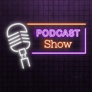 Podcast Show Neon Sign, Podcast Show LED Light, Microphone Wall Decor, Music Studio Wall Art, Concert Neon Light, Gift For Podcast Lover