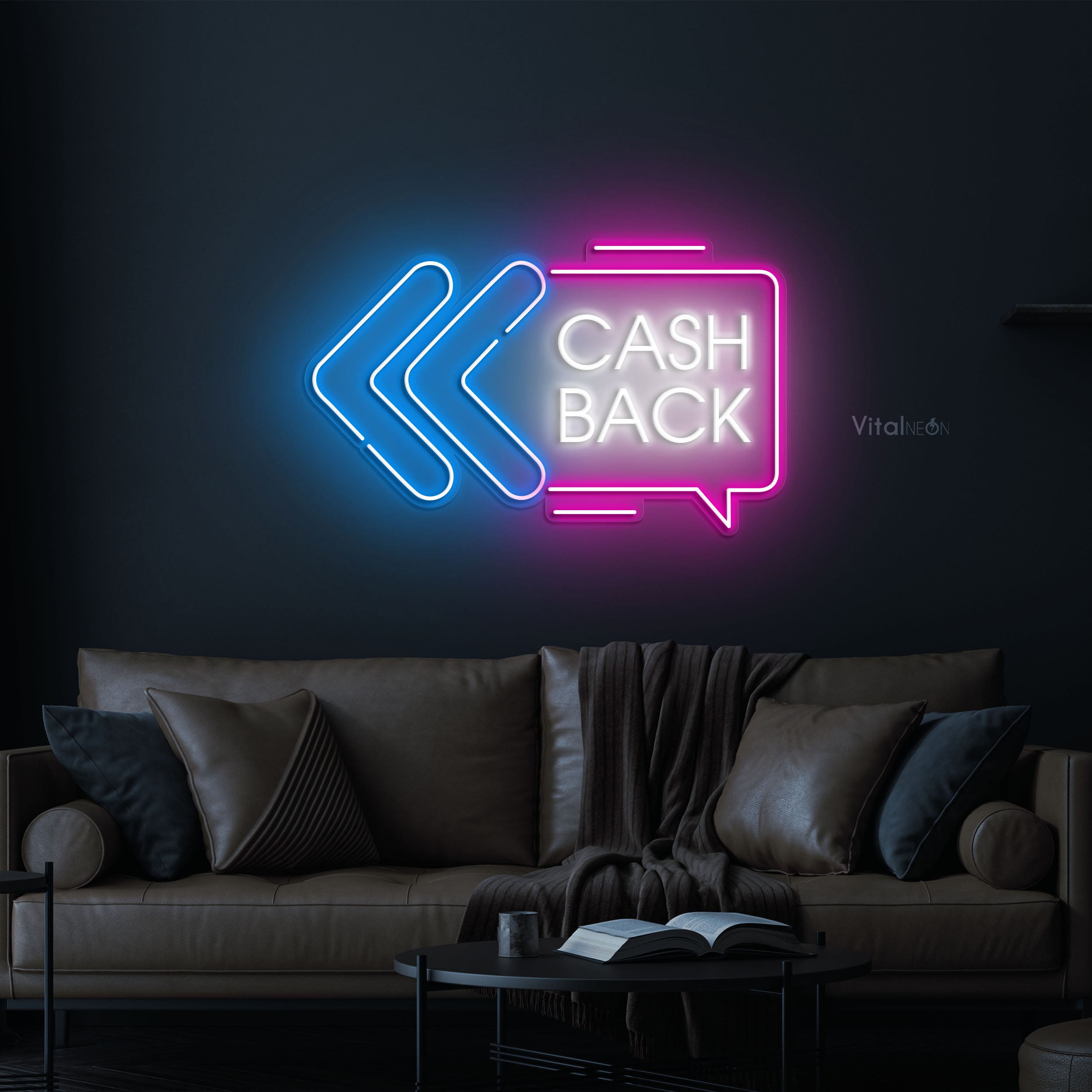 Cash Back Neon Sign LED Light Shop Decor Store Promotion Wall Art Sales ...