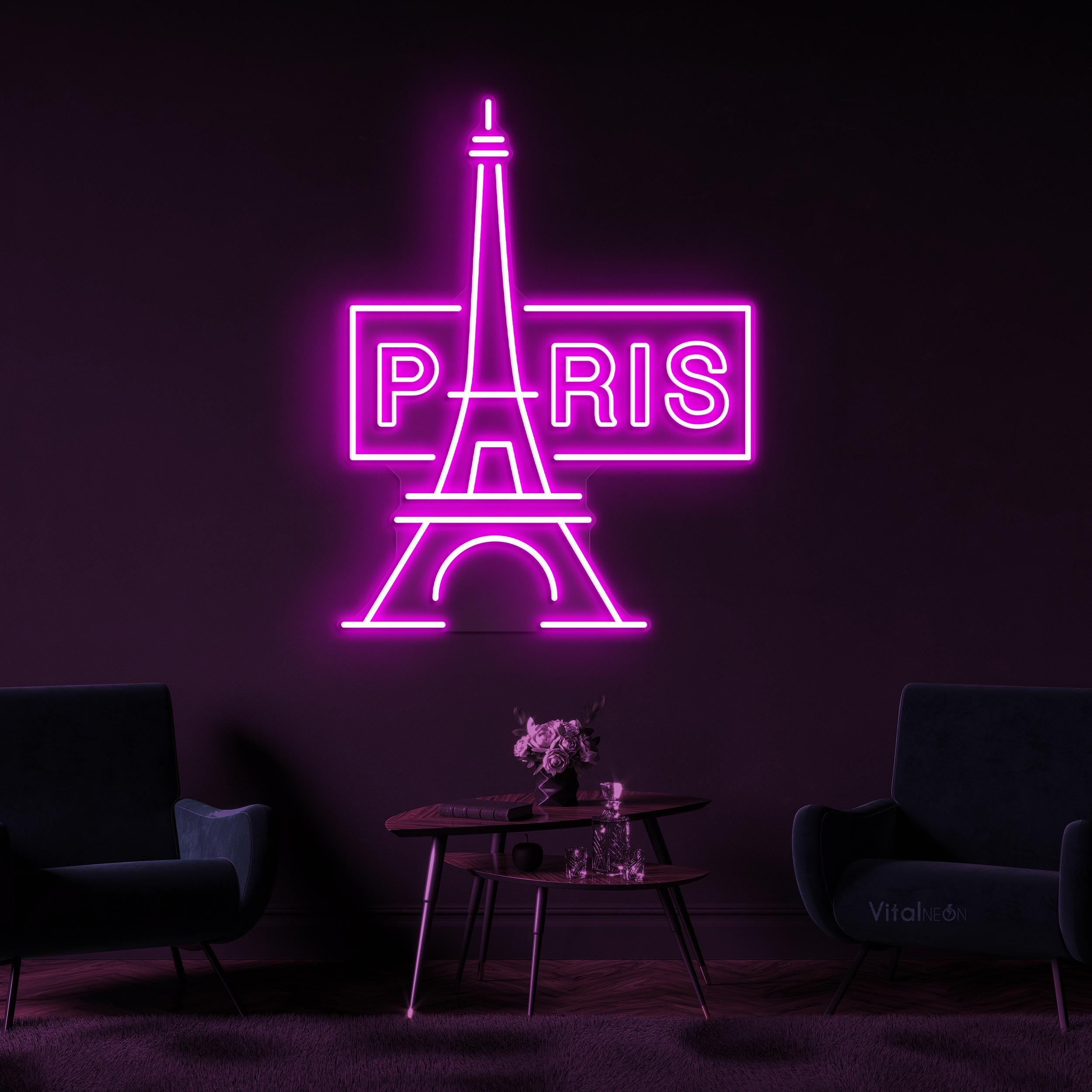 ネオン管（本物）PARISエッフェル塔 ネオン管（本物）PARISエッフェル