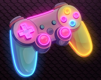 Gamepad Controller Neon Light Gamer Room Decor LED Game Pop Art Wall Kids Gift