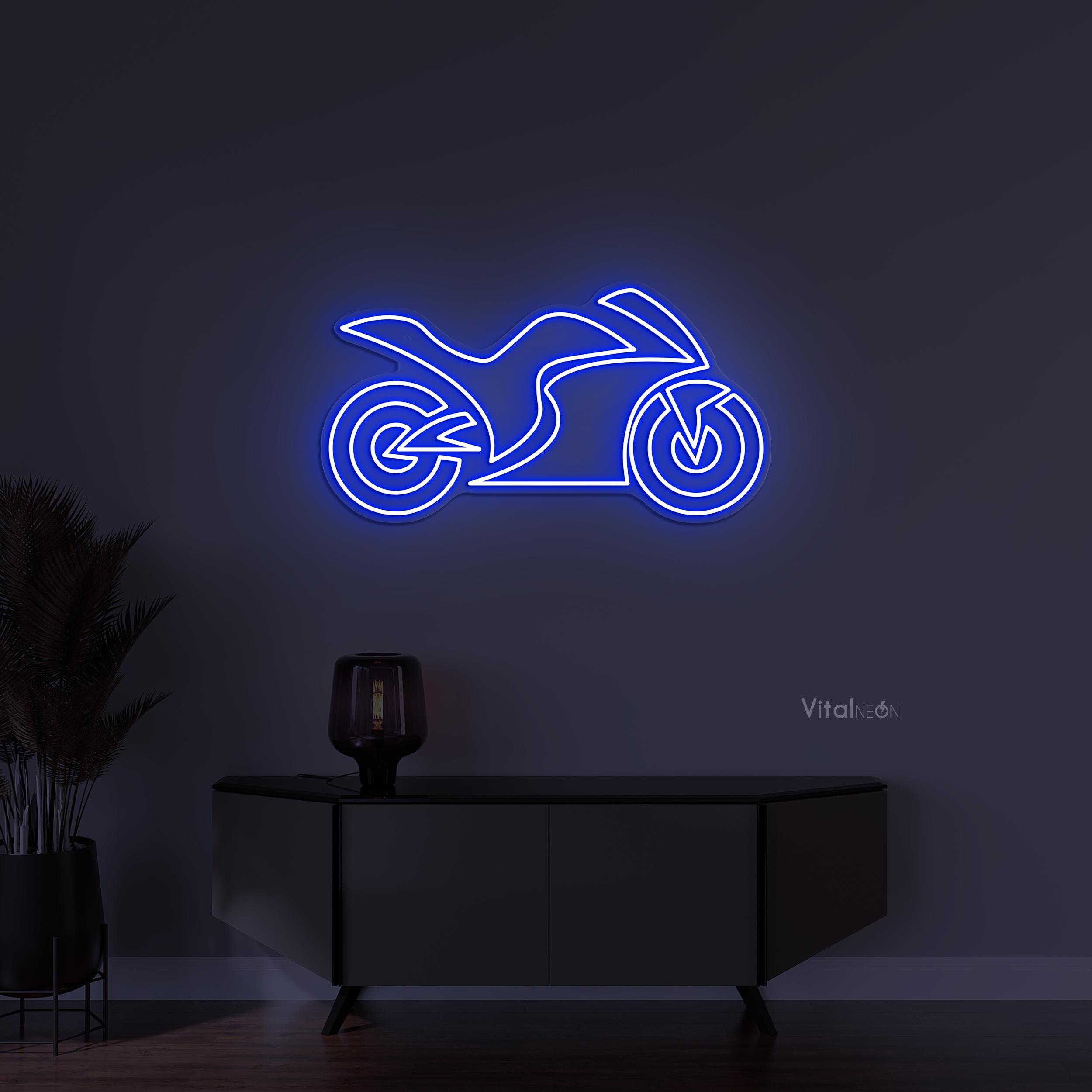 ＜ハンドメイド＞　BSA中古 バイクエンブレムスタンド　フルカラーLED照明 Motorcycle Neon LED Sign, Sports Bike Wall Decor, Personalized