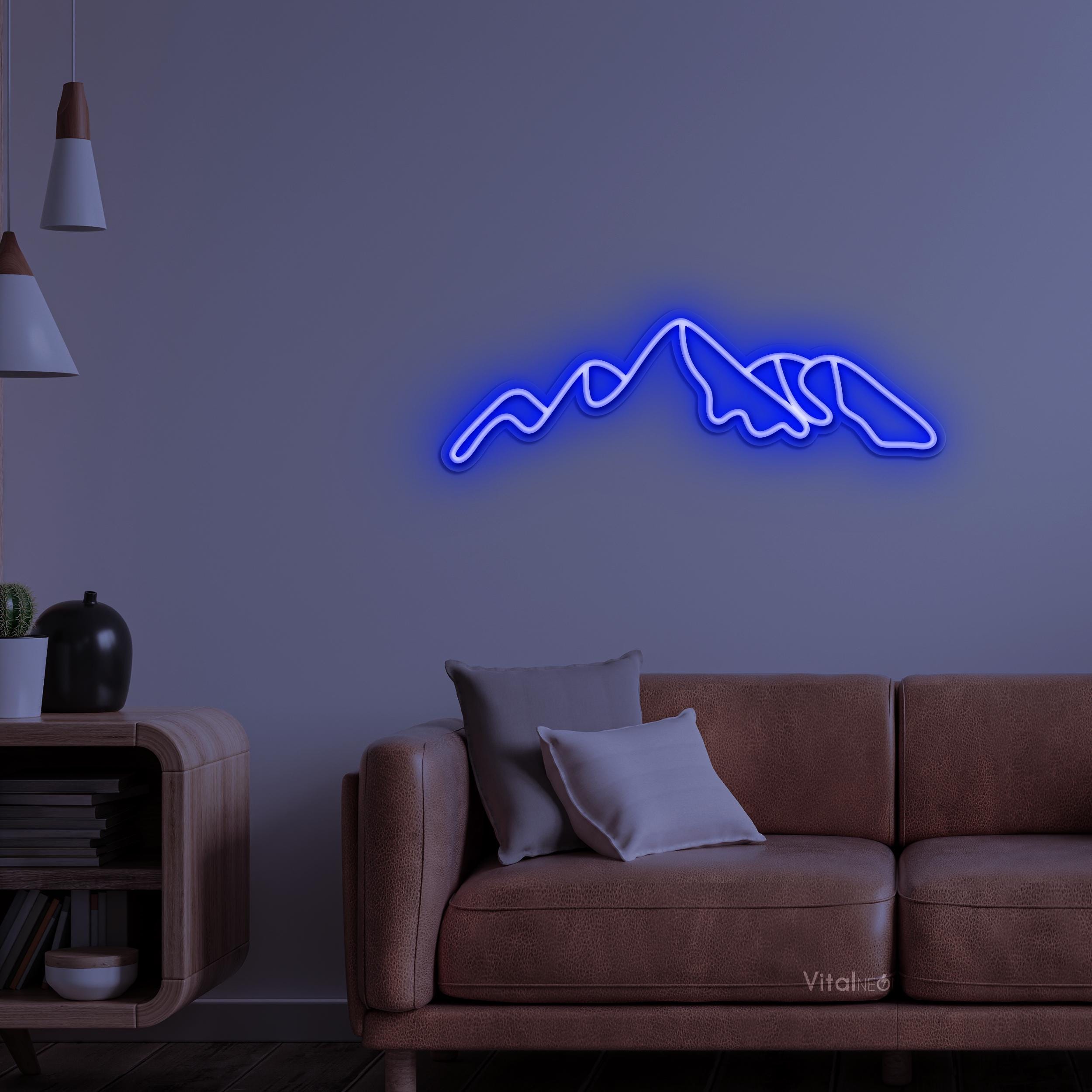 Customizable Mountain Neon Sign, LED Wall Art - Etsy