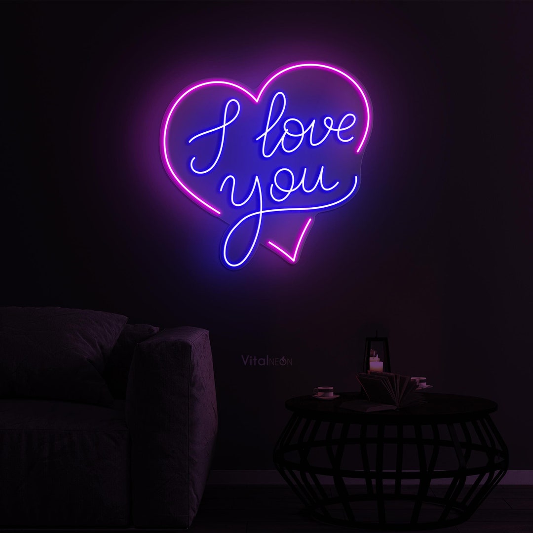 I Love You More Neon Signs Romantic Words LED Light Sweet Couple