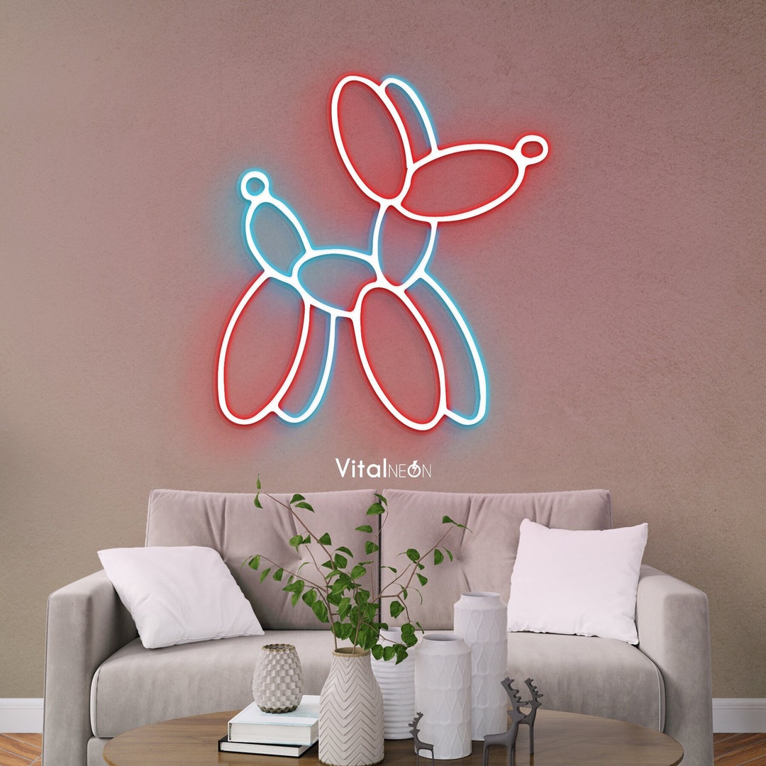 Balloon Dog Led Neon Sign, Decor for Art Lovers, Colorful Light for ...