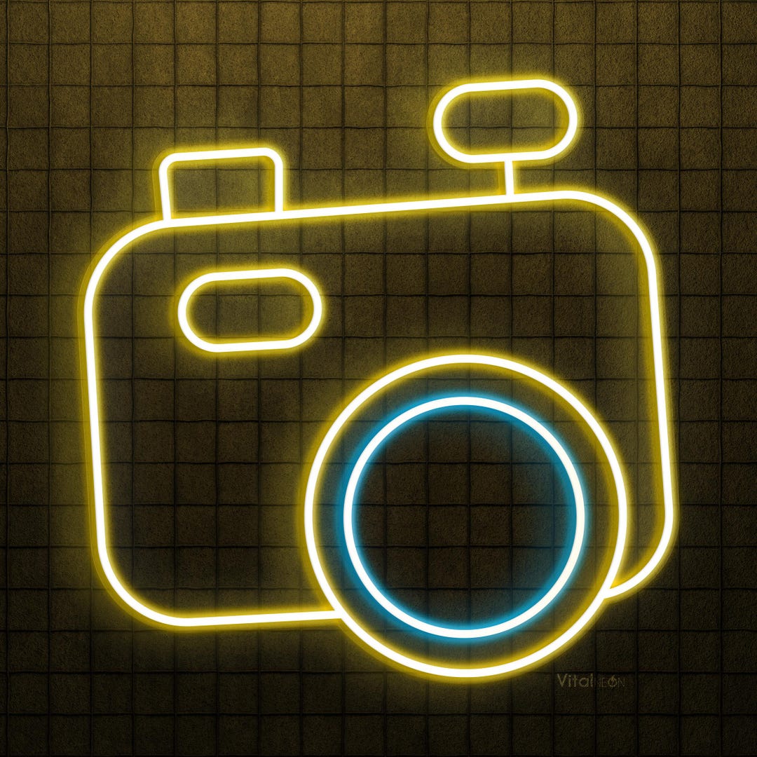 Camera Neon Sign, Photography Studio LED Wall Decor - Etsy
