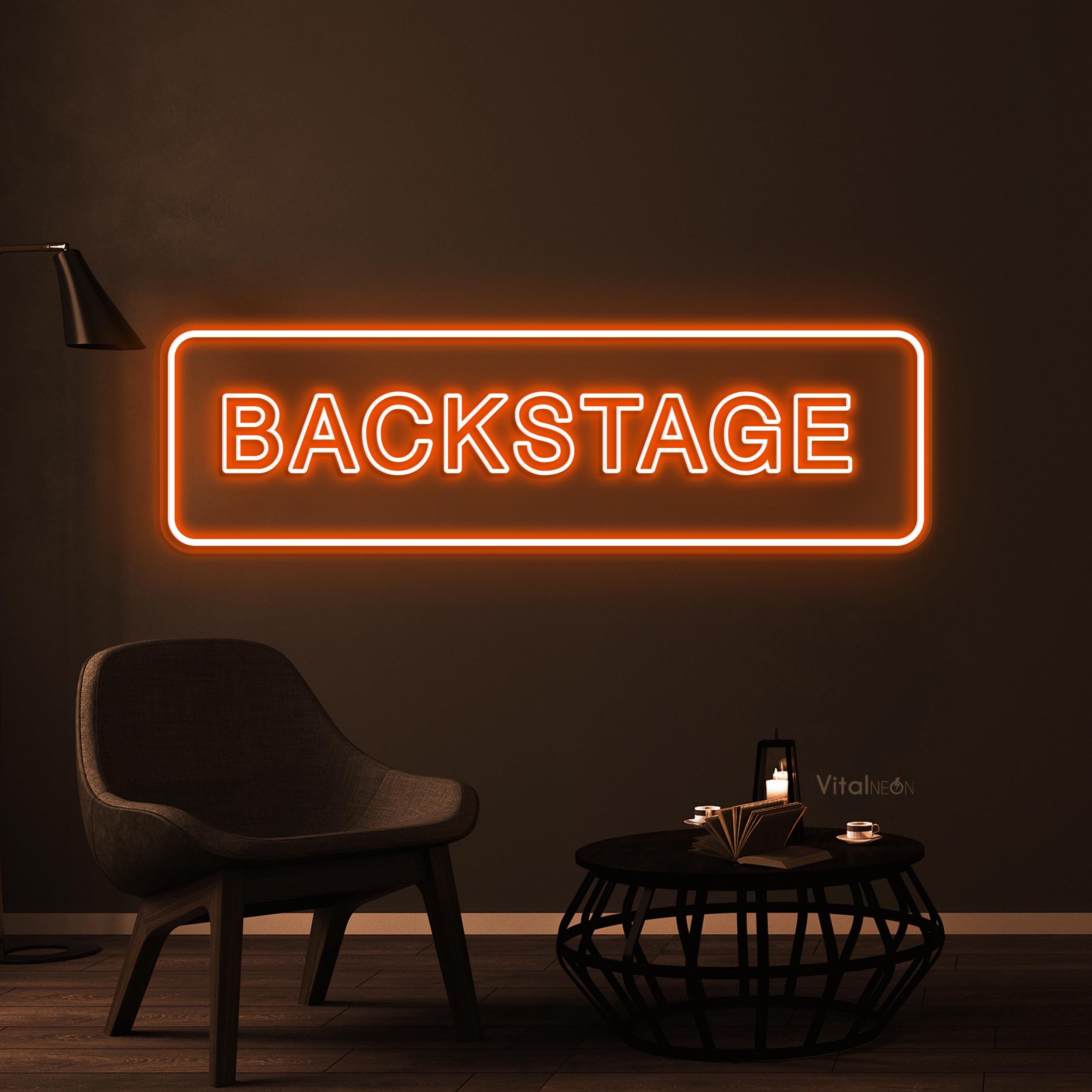 Backstage LED Neon Sign, Theater Decor, Personalized Wall Art - Etsy