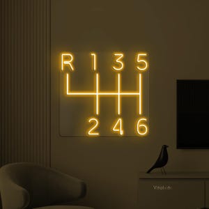 Car Gearbox Neon Sign LED Light Auto Workshop Wall Art for Garage ...