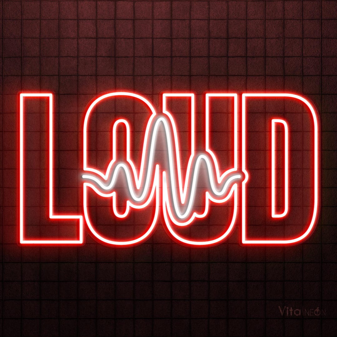 Loud Soundwave LED Neon Sign, Modern Music Wall Art, Commercial DJ ...