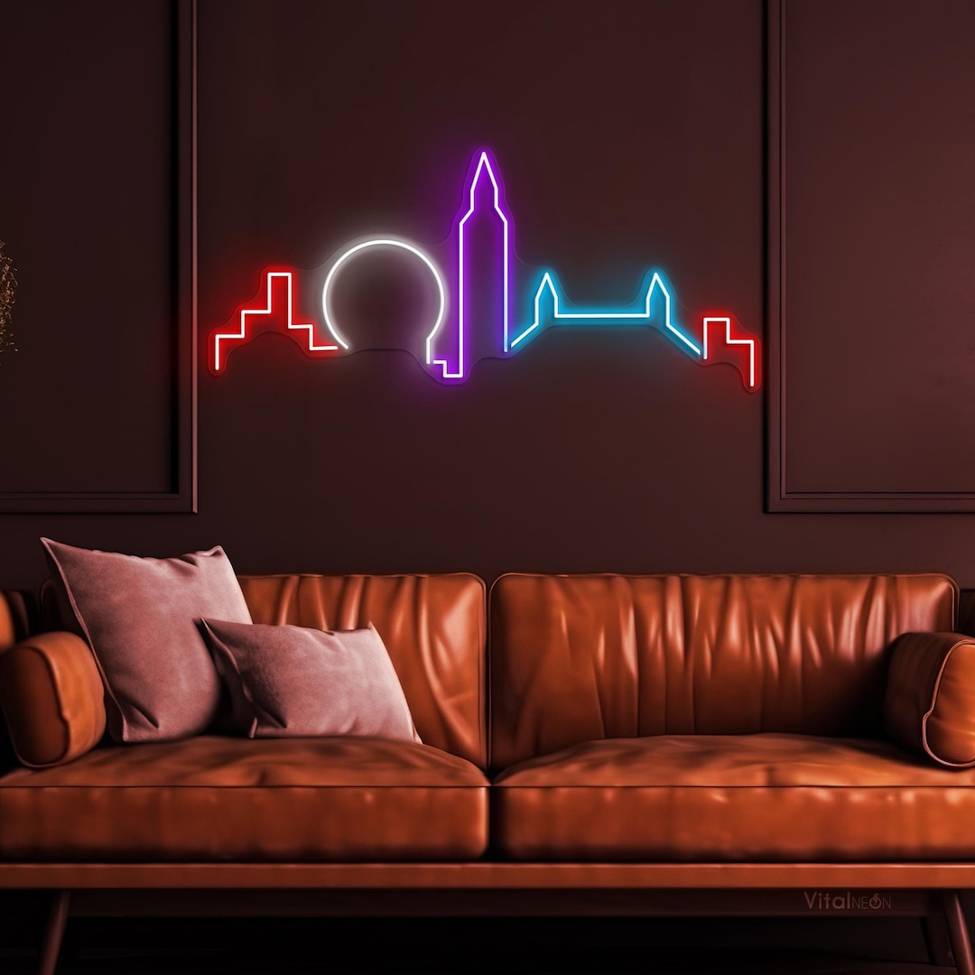 London Skyline LED Neon Sign, Cityscape Wall Decor - Etsy