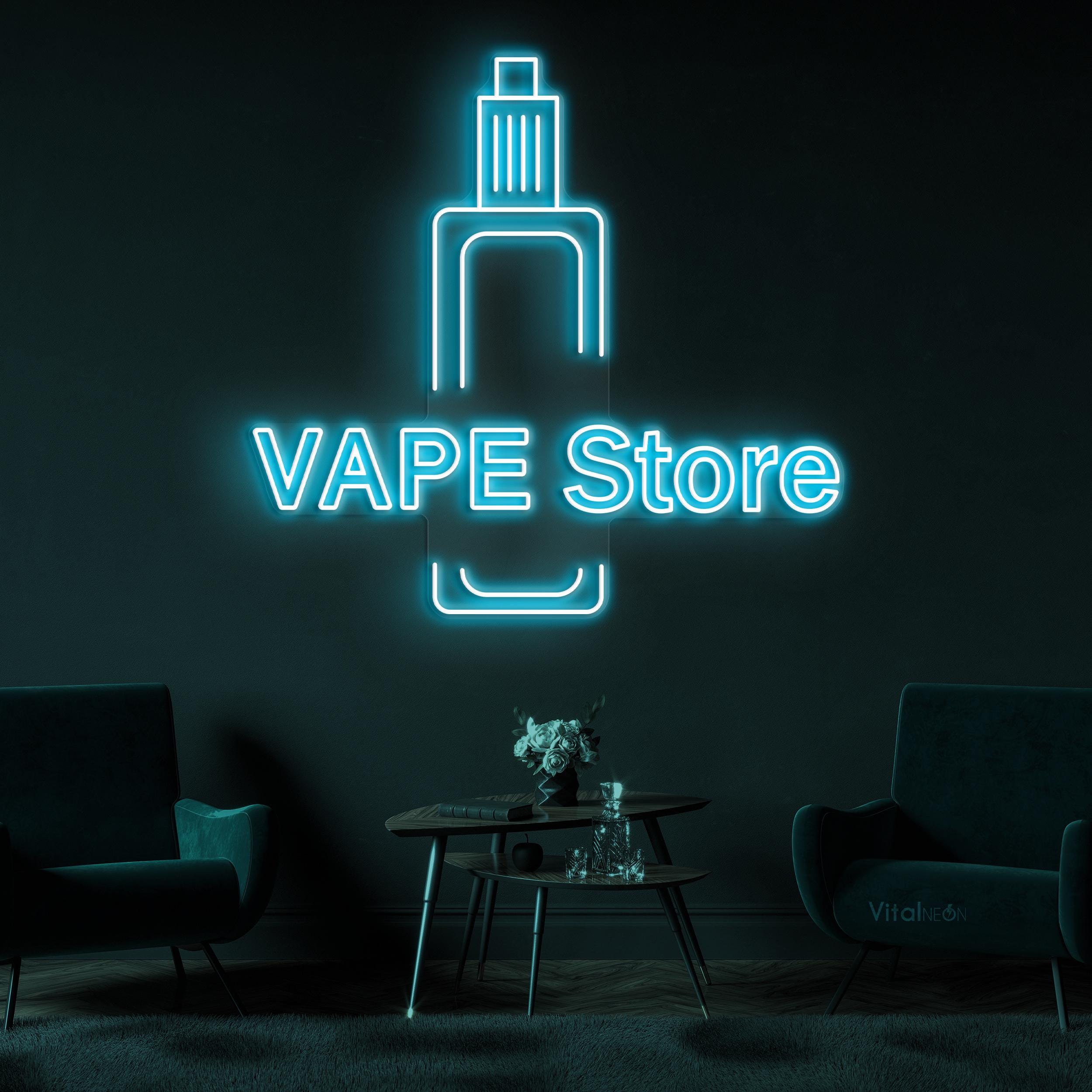 elfbar nachfüll pod läuft aus Vape Store LED Neon Sign for Shop, Modern Vaping Light, Bar Club Display  Art