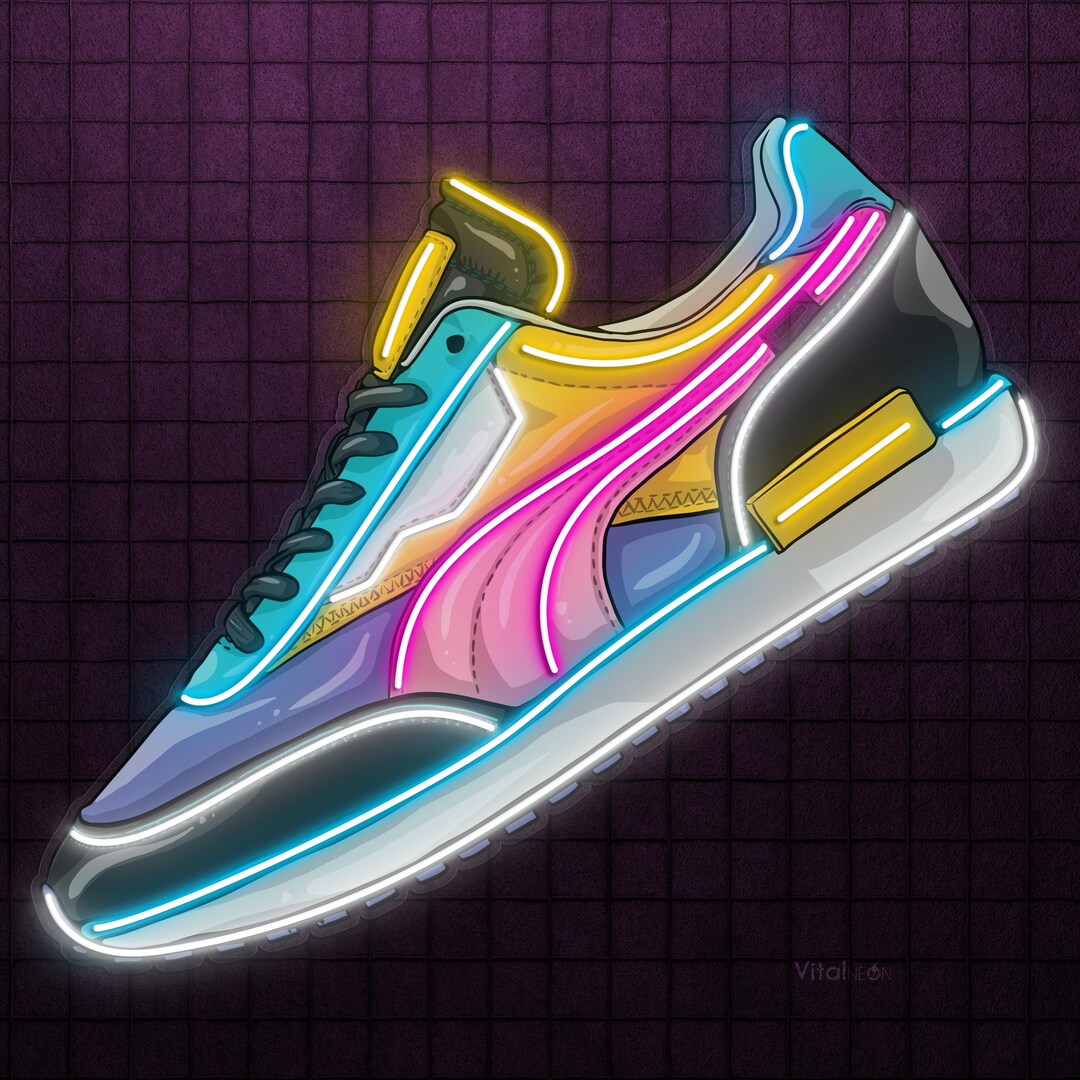 Sneaker Neon Sign, Sneaker LED Light, Led Pop Wall Art, Boot Shop Wall ...