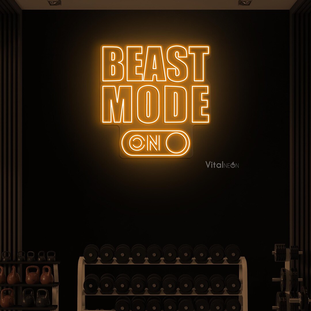 Beast Mode Neon Sign, Beast Mode on LED Light, Custom Neon Sign ...