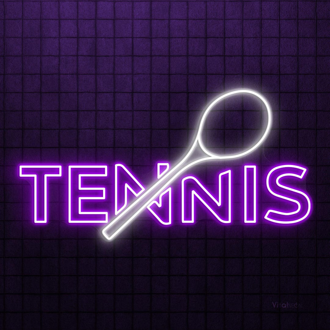 Tennis Racket Sign Custom Tennis Racket LED Neon Sign, Sports Shop Home Wall Decor, Custom Logo ...