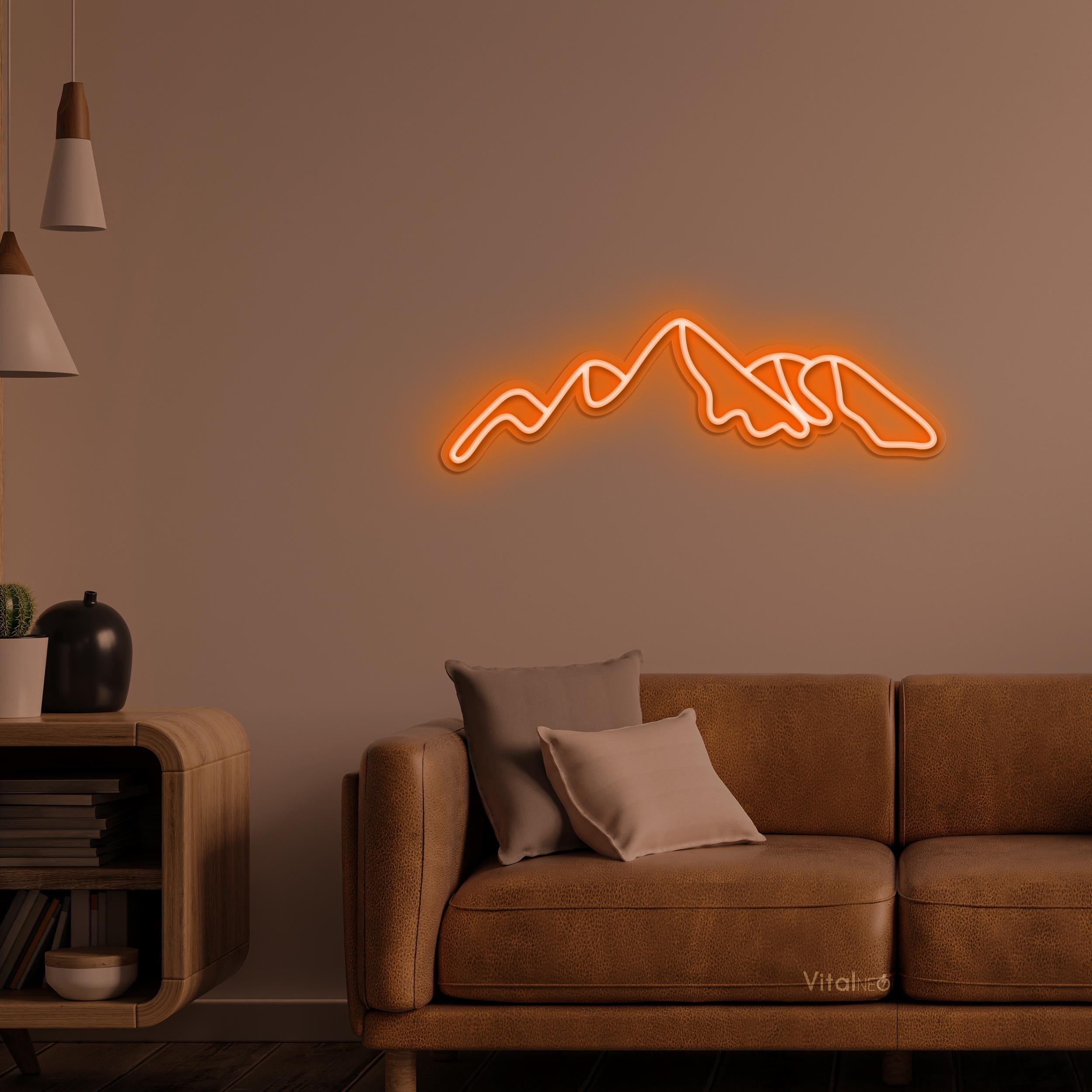 Customizable Mountain Neon Sign, LED Wall Art - Etsy