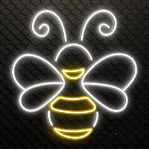 Bee Neon Sign, Bee LED Light, Honey Bee Neon Art, Led Wall Decor, Kids Room Wall Art, Housewarming Neon Light, Home Neon Sign, Gift Idea