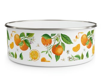 Oranges - Enamel Bowl