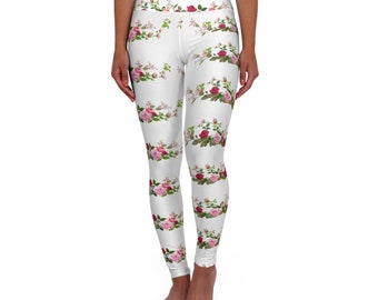 Roses - Leggings de yoga taille haute (AOP)