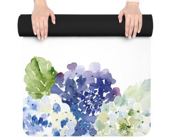 Hydrangea - Rubber Yoga Mat