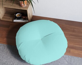 Tiffany Blue - Tufted Floor Pillow, Round