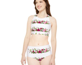 Roses - Ensemble bikini sportif (AOP)