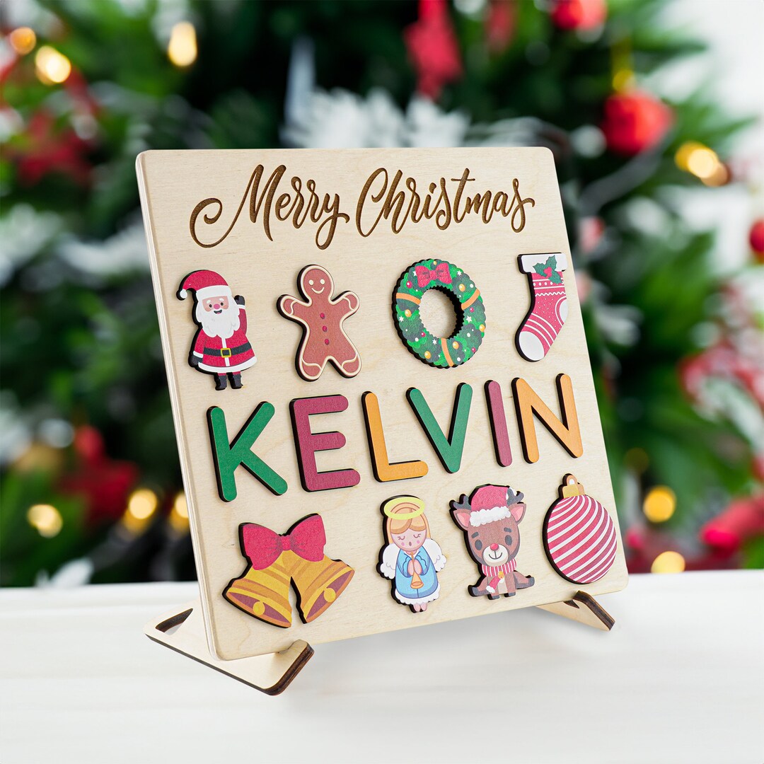 Personalized Toy Gifts Puzzle Piece Names Custom Wooden Name Etsy