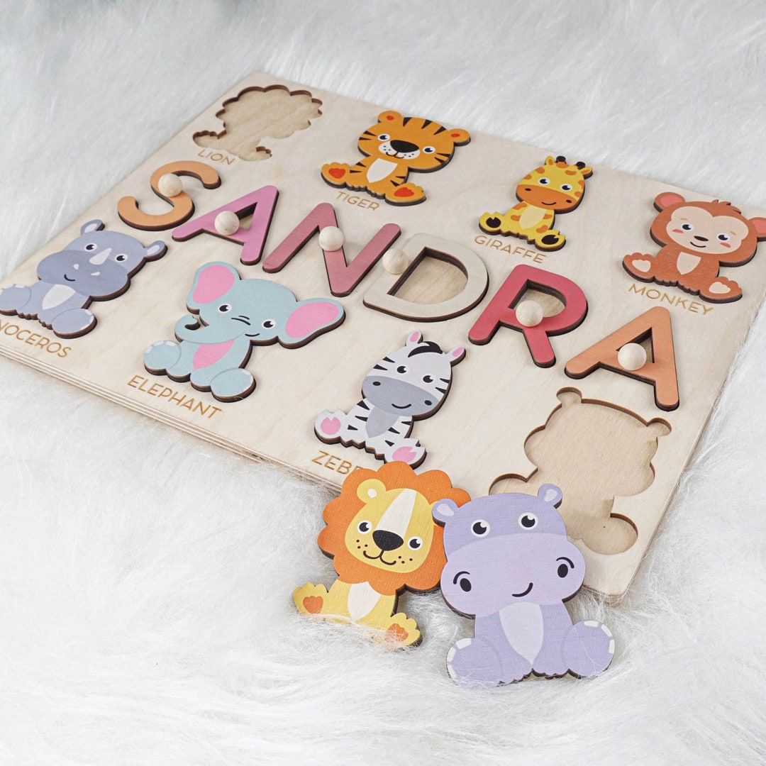 Personalized Toy Gifts Puzzle Piece Names Custom Wooden Name Etsy UK