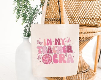 In My Teacher Era Tote Bag, In My Cool Teacher Era Tote Bag, Teacher Appreciation, Teacher Gifts, Best Teacher Bag