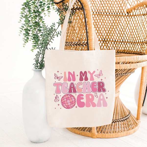 In My Teacher Era Tote Bag, In My Cool Teacher Era Tote Bag, Teacher Appreciation, Teacher Gifts, Best Teacher Bag