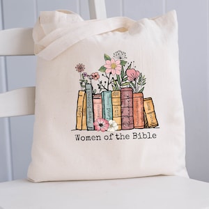 Women Of The Bible Tote Bag,Mother’s Day Gift,Christian Canvas Tote Bag,Cute Tote Bag Aesthetic,Christian Gift Women,Shoulder Bag For School