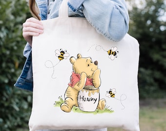 Winnie The Pooh bolso de mano, bolso de mano lindo oso, bolso pooh, regalo para ella, bolsa de libros, bolso de hombro, bolso de mano pooh, lindo bolso de mano pooh, bolso pooh