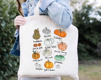 Pumpkin Fall Tote Bag, Cute Pumpkin Tote Bag, Halloween Tote Bag, Halloween Gift, Farmer Gift, Pumpkin Lover Gift, Reusable Tote Bag