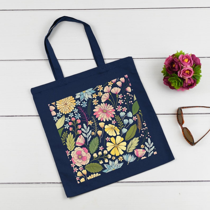 Flower Garden Tote Bag, Flower Tote Bag, Floral Tote Bag, Plant Ladies